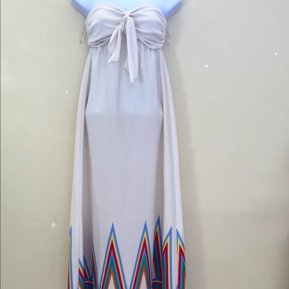 VINTAGE RAINBOW MAXI DRESS - Picture 1 of 7